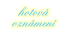 hotova oznameni